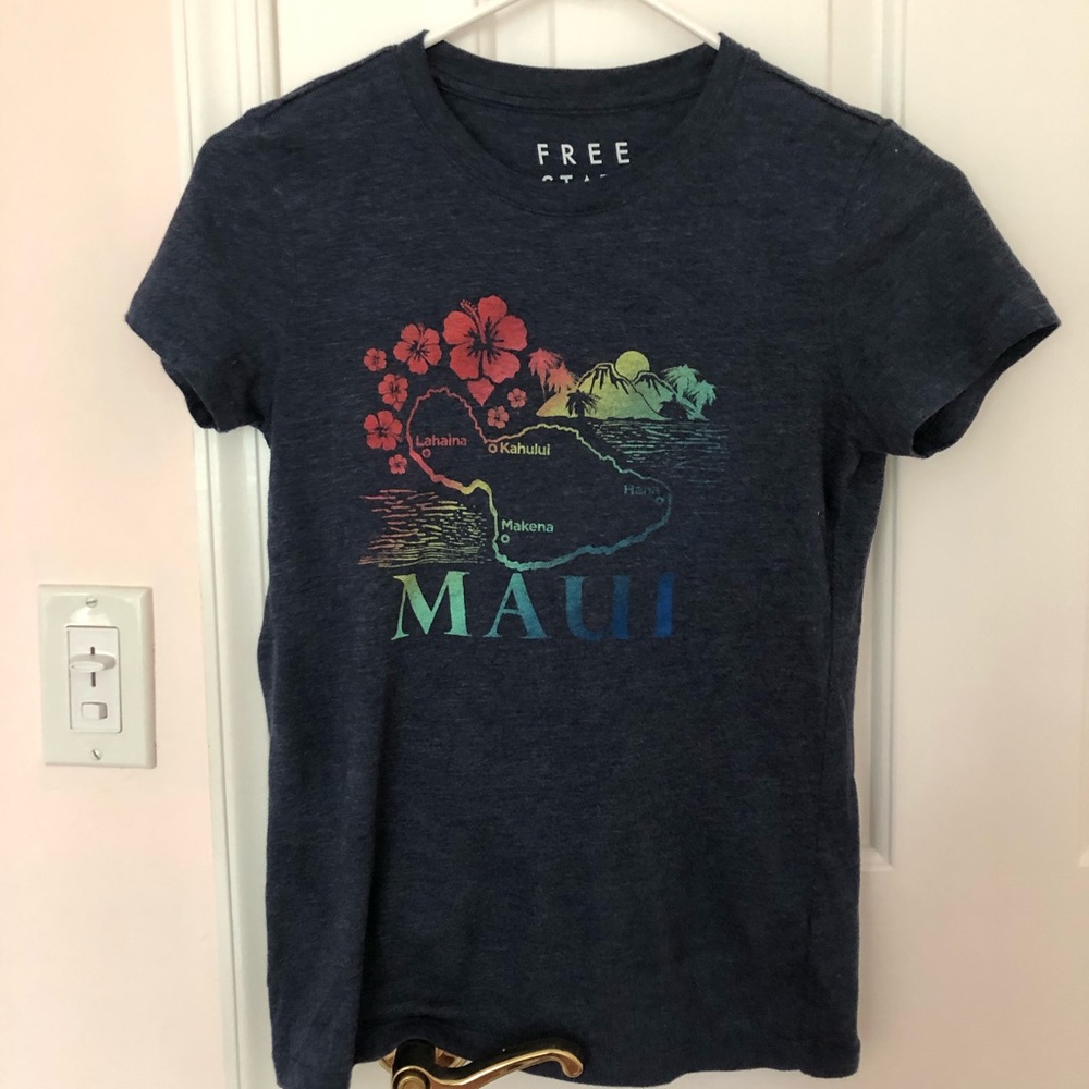 Aeropostale Graphic Navy Maui T Shirt
